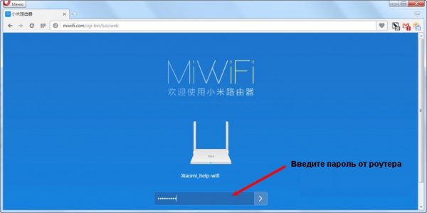 Вход в настройки Xiaomi Mi Mini по паролю
