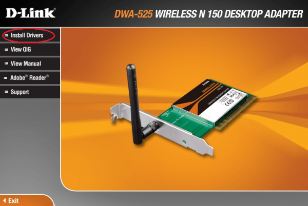 Программа установки драйвера D-Link DWA-525