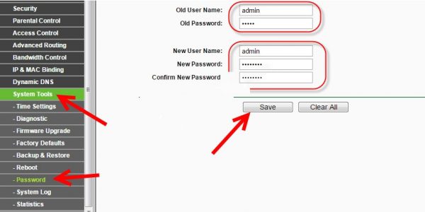 Смена пароля администратора роутера TL-MR3040