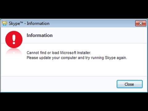 Ошибка Microsoft Installer
