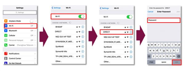 Настройка Wi-Fi Direct для мобильных устройств iOS